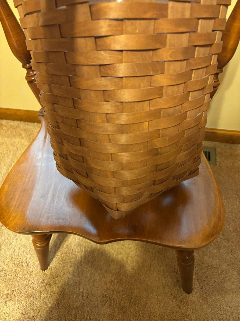 Longaberger Waste Basket in Rich Brown